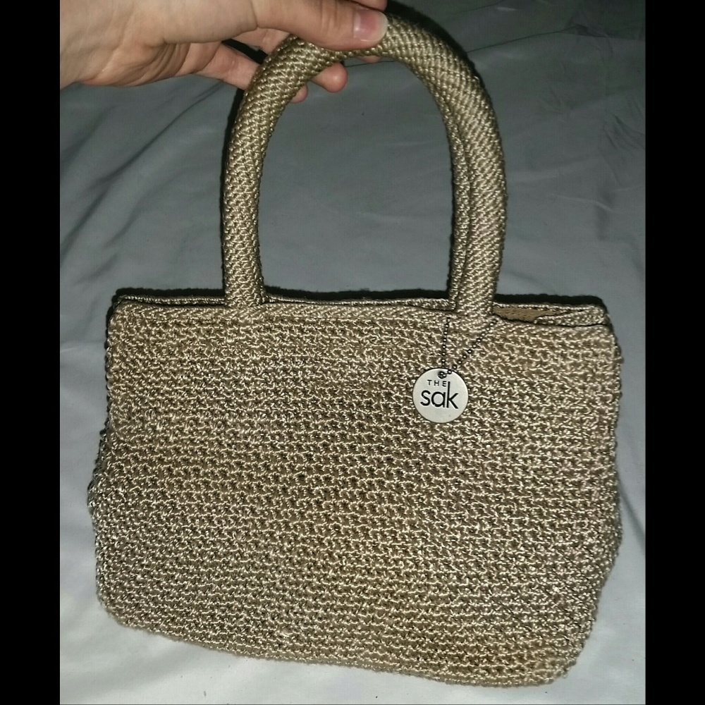 The Sak / Tan Crochet Handbag